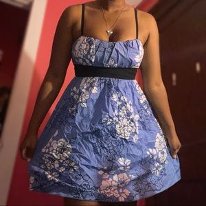Flowery Blue Dress